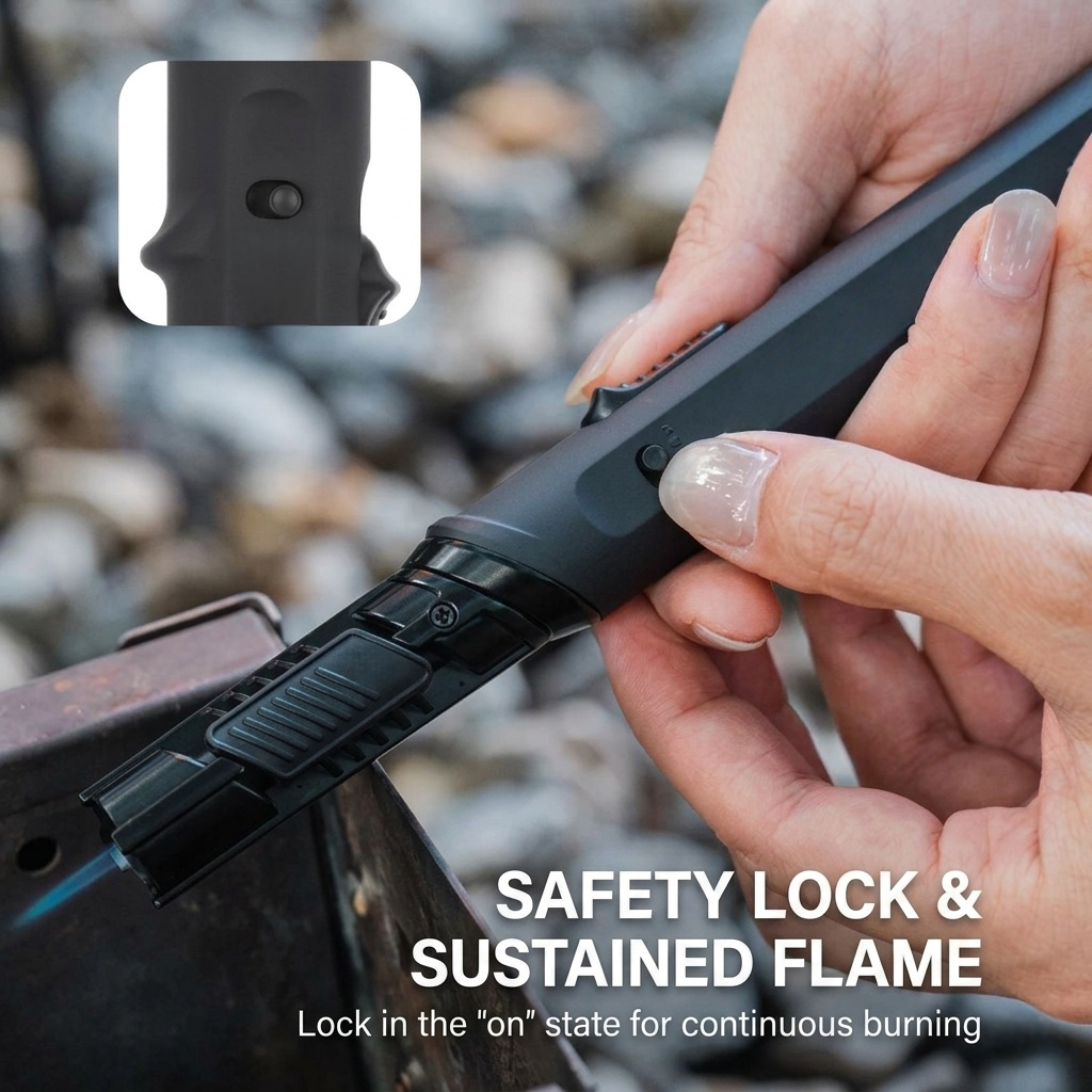Ultra-Portable Zinc Alloy Precision Torch: Sleek Telescopic Pocket Igniter with Visible Fuel Window