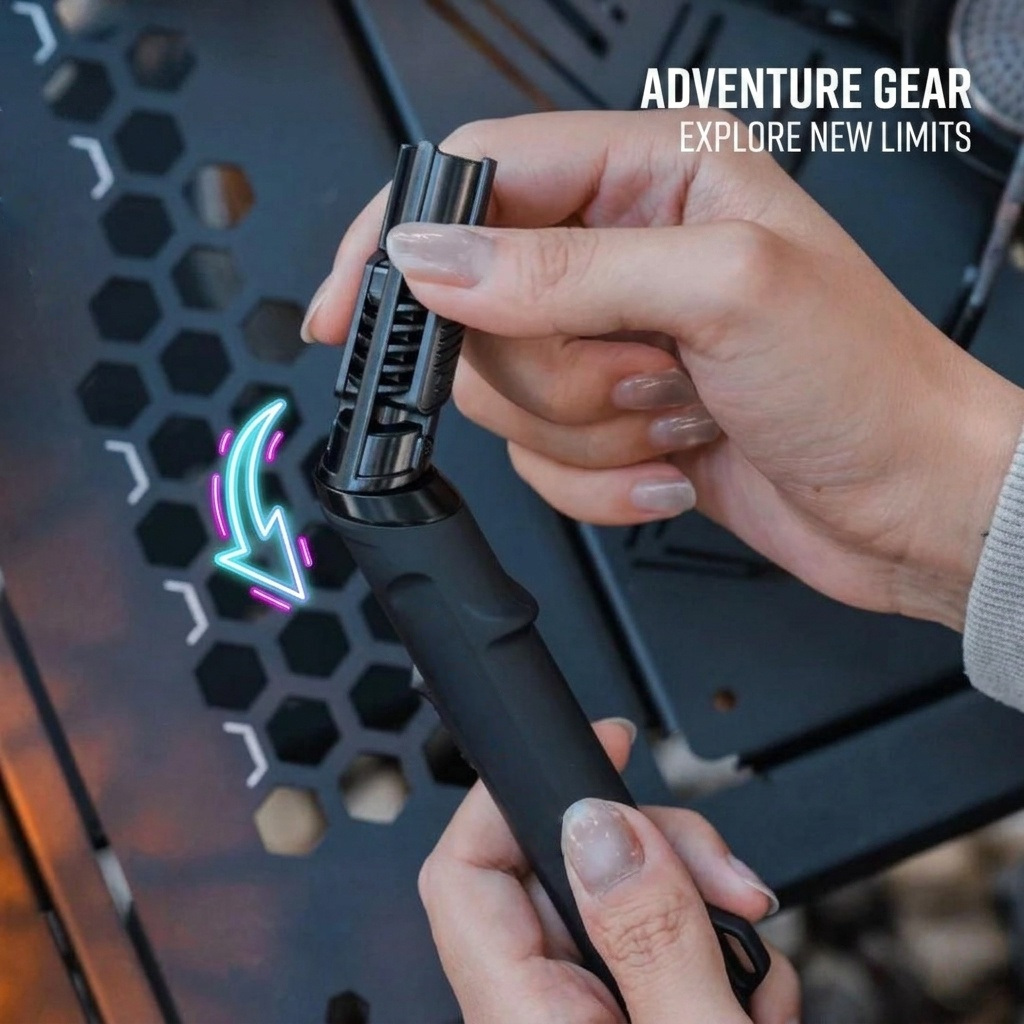 Ultra-Portable Zinc Alloy Precision Torch: Sleek Telescopic Pocket Igniter with Visible Fuel Window