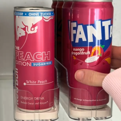 Adjustable Drink Holder for Fridge – Clear Organizer