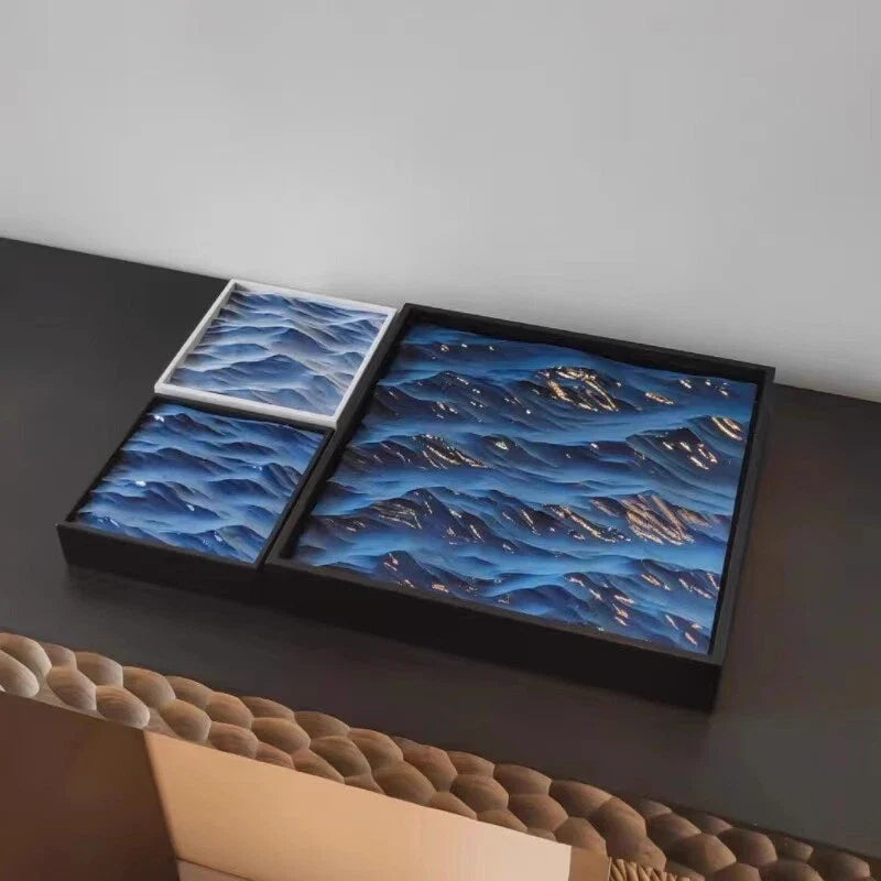 Ocean Plaster Decorative Ornament – Coastal Desktop & Sideboard Art
