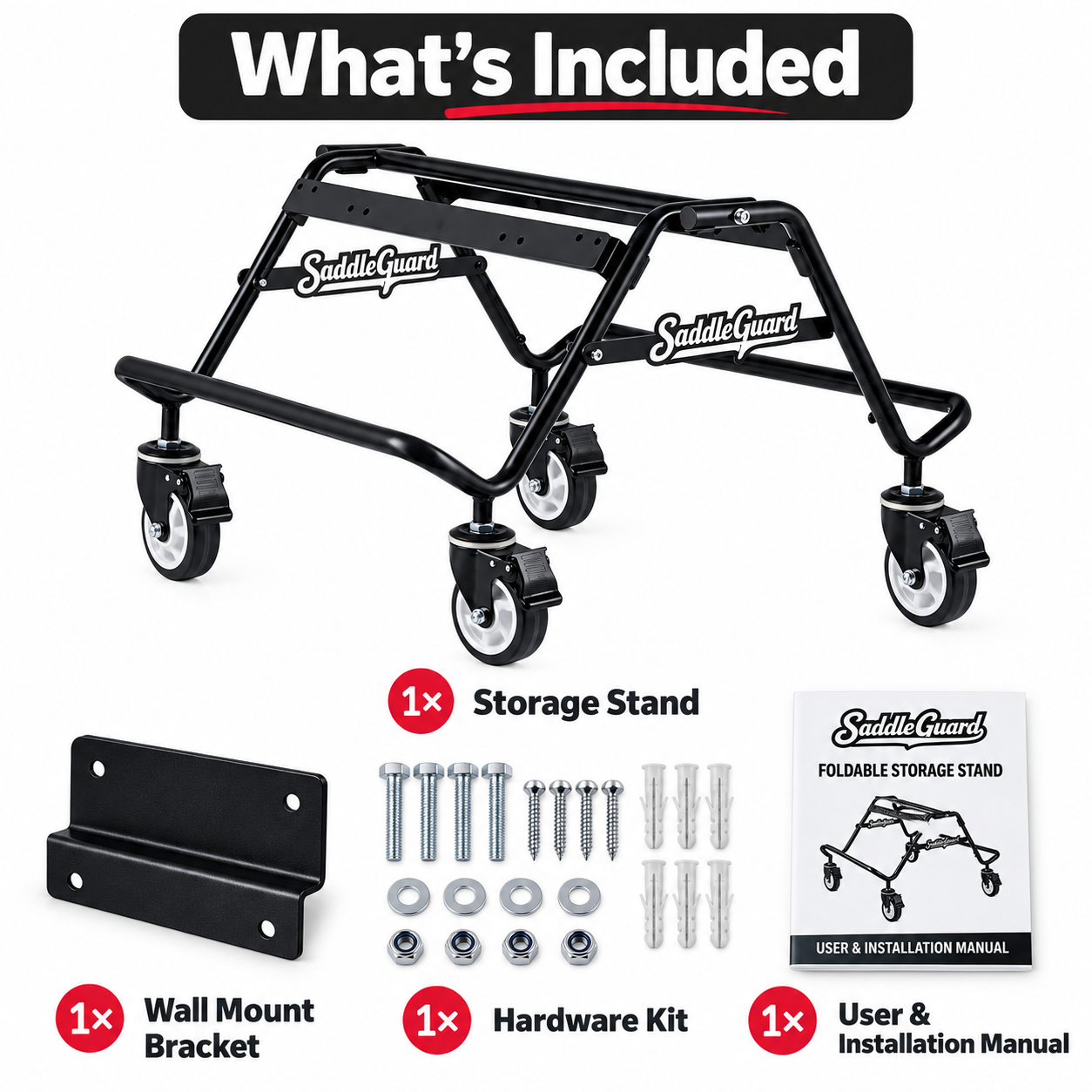 SaddleGuard Foldable Storage Stand