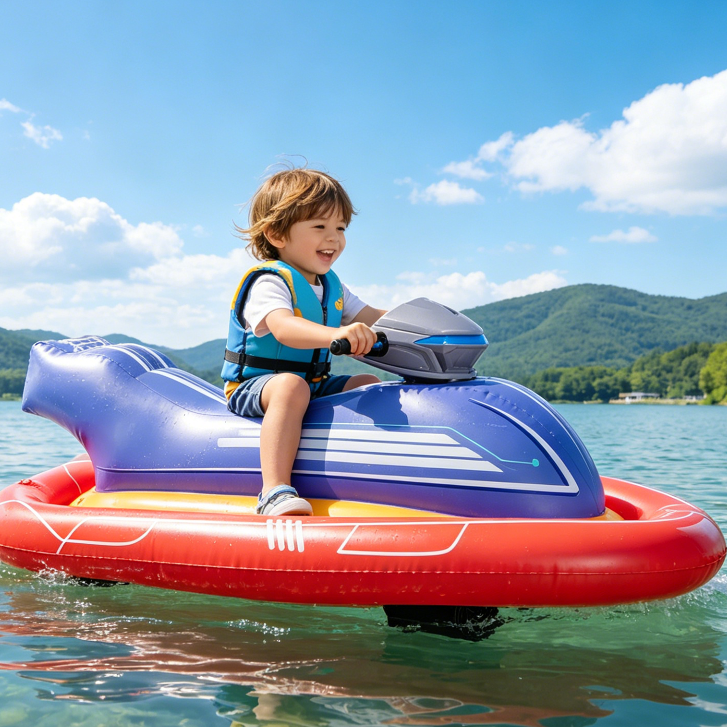 Jet Runner 2.0 – 12V Motorized Inflatable Ride-On Watercraft