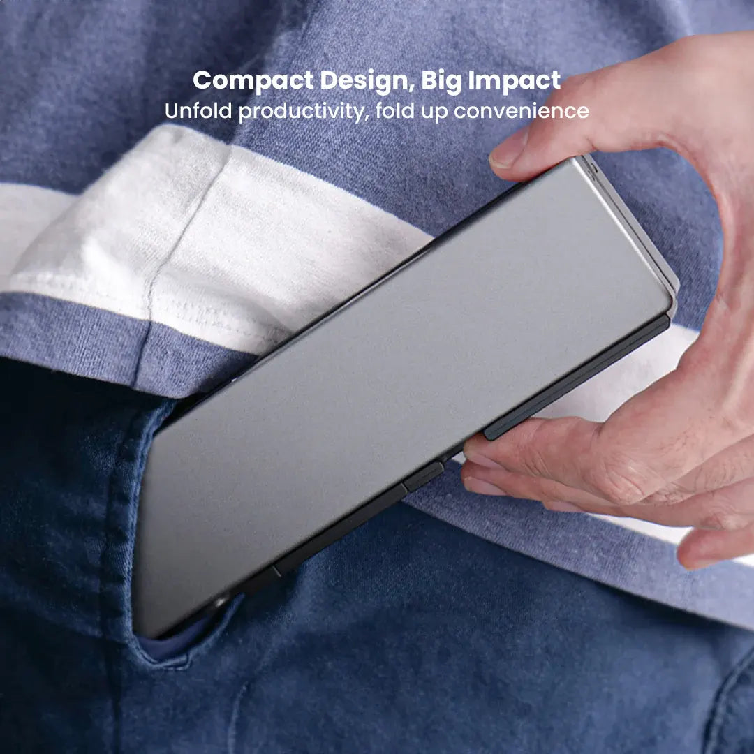 Mini Ergonomic Wireless Keyboard – Foldable Bluetooth Keyboard