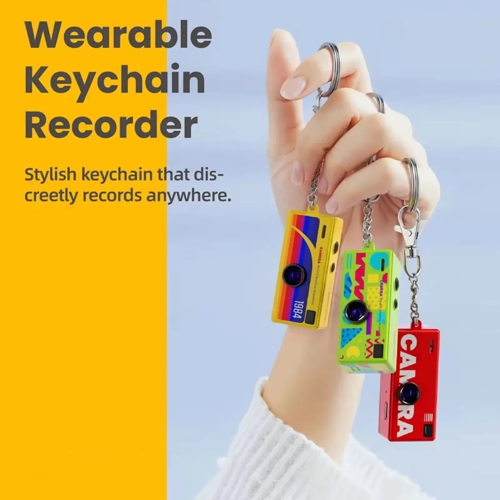 Ultra-Mini Keychain Camera – 1080P HD Wearable Action Cam with 0.96 Inch LCD