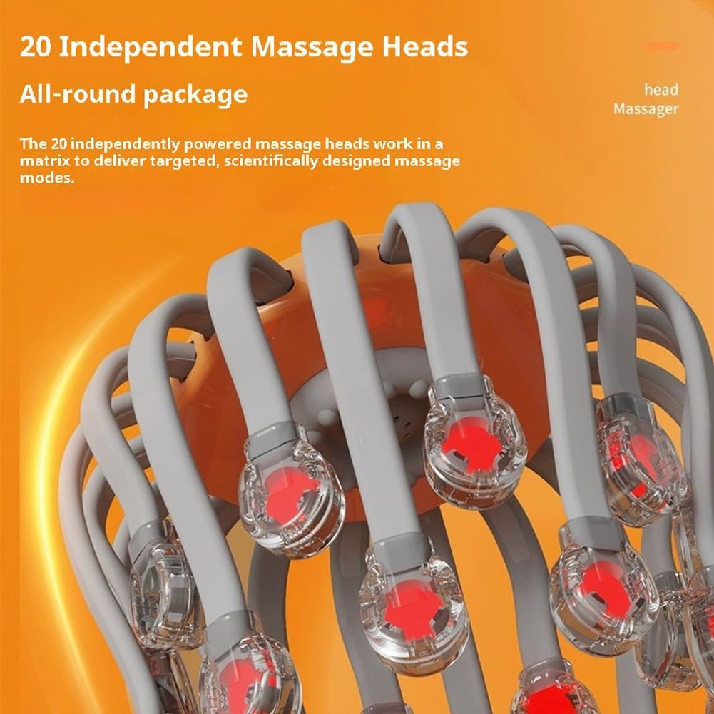 Head Massager with Music – 20 Vibration Points for Migraine Relief