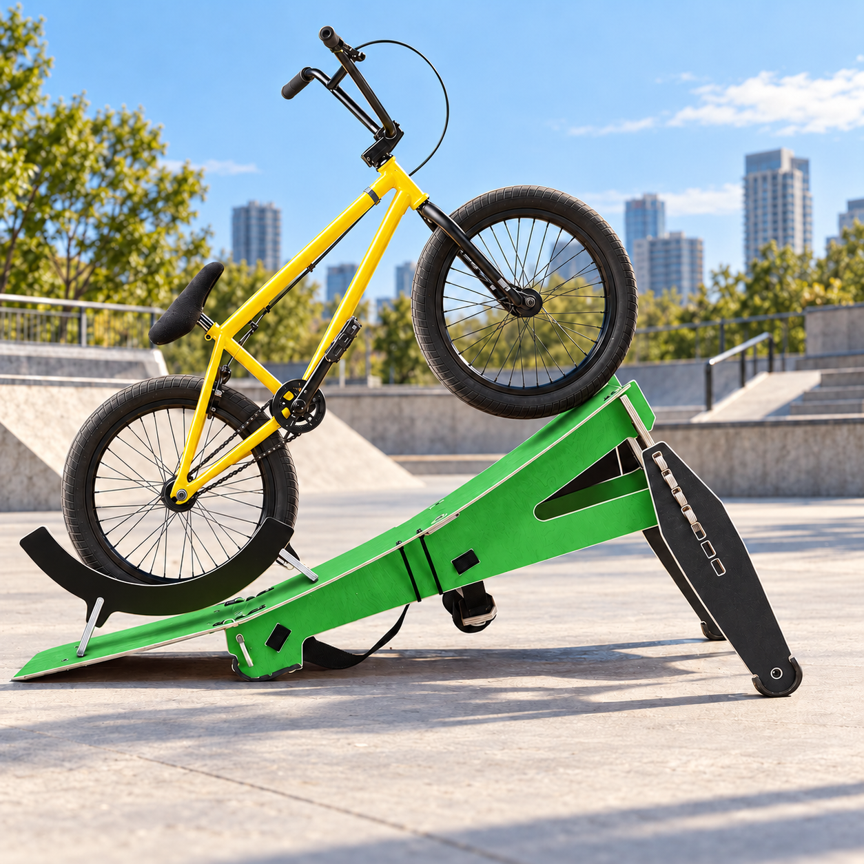 Portable Jump Ramp for Skateboards & Bikes – Lightweight Design for Street and Dirt Riding