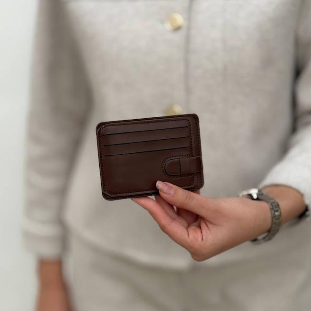 Ultra-Thin Women's Cardholder – 8 Slot Synthetic Leather Slim Wallet for Stylish Storage