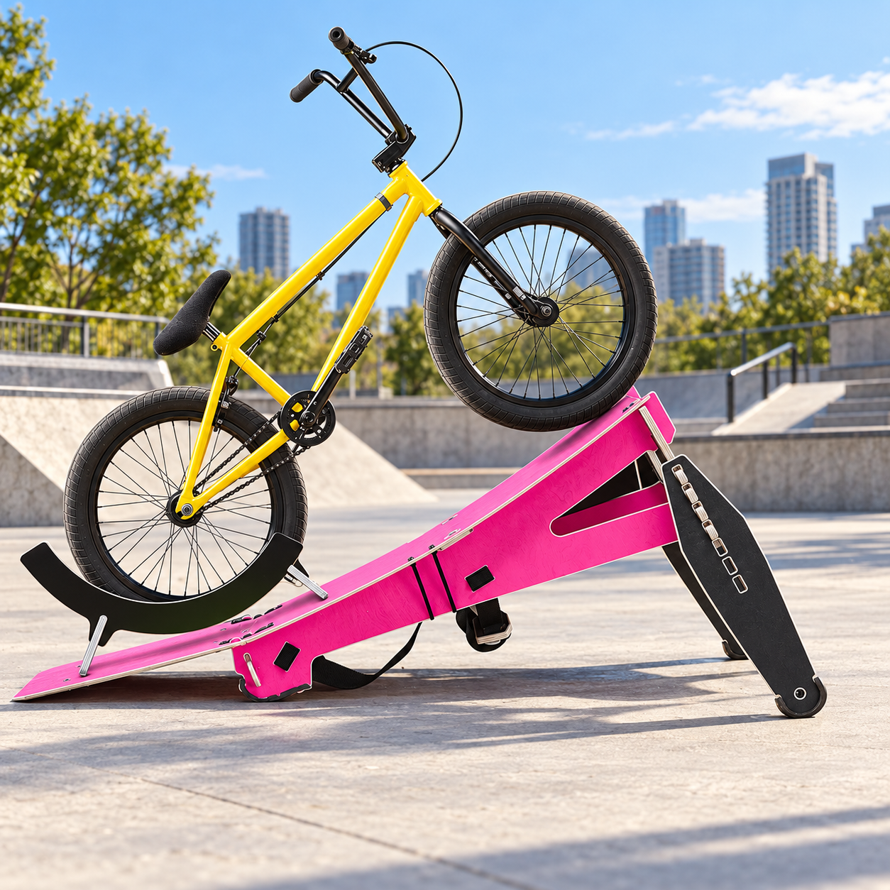Portable Jump Ramp for Skateboards & Bikes – Lightweight Design for Street and Dirt Riding