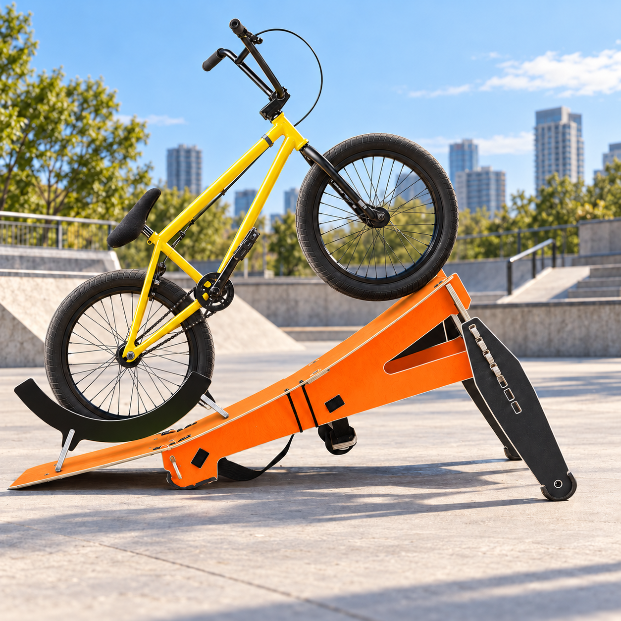 Portable Jump Ramp for Skateboards & Bikes – Lightweight Design for Street and Dirt Riding