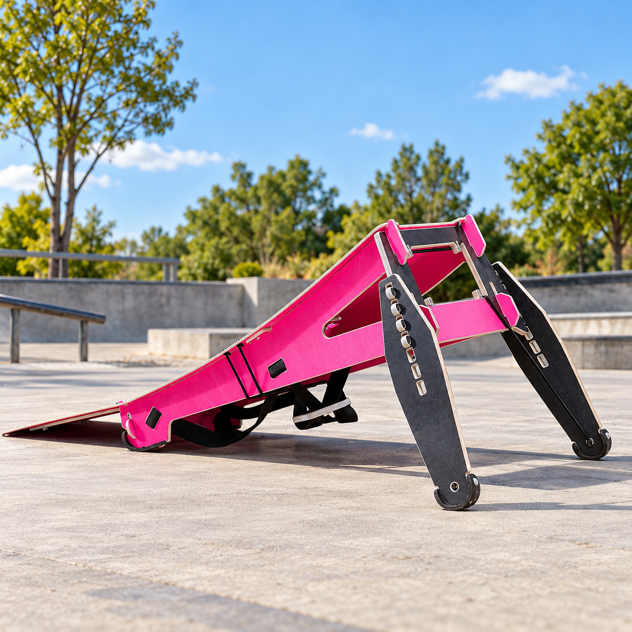 Portable Jump Ramp for Skateboards & Bikes – Lightweight Design for Street and Dirt Riding