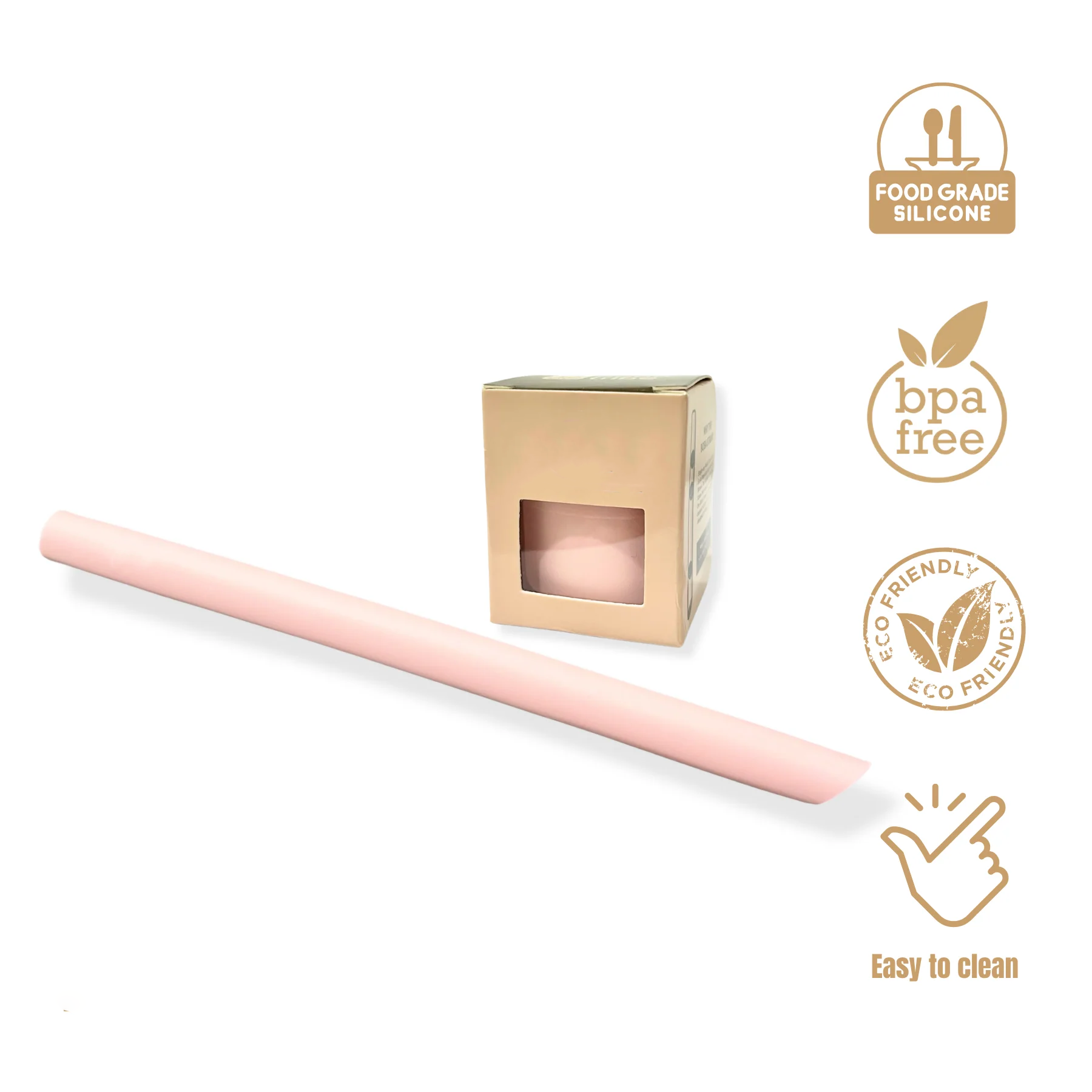 Reusable Pearl Milk Tea Straw - Portable Collapsible Design, Eco-Friendly, Leak-Proof