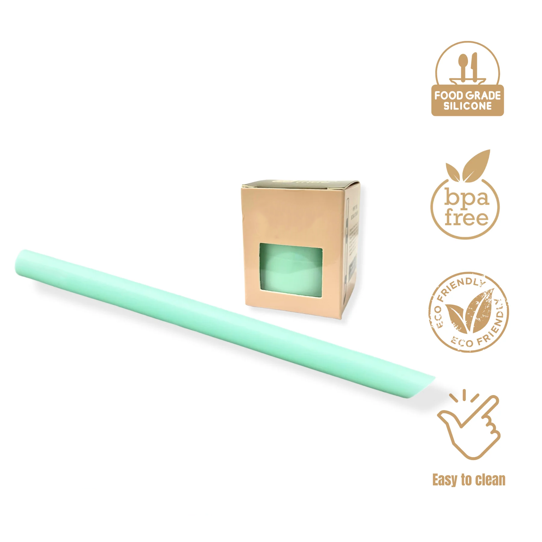 Reusable Pearl Milk Tea Straw - Portable Collapsible Design, Eco-Friendly, Leak-Proof