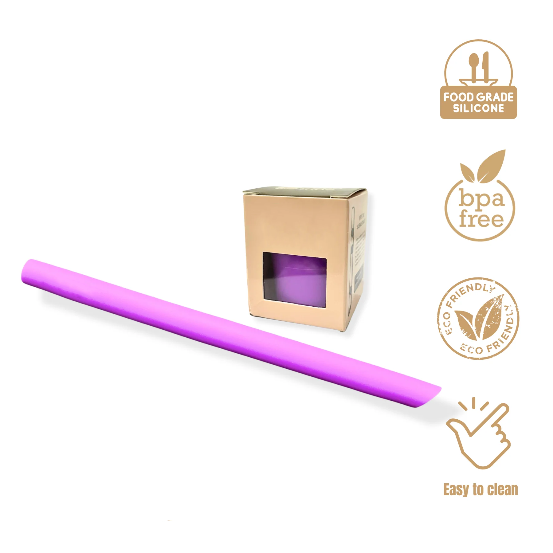 Reusable Pearl Milk Tea Straw - Portable Collapsible Design, Eco-Friendly, Leak-Proof