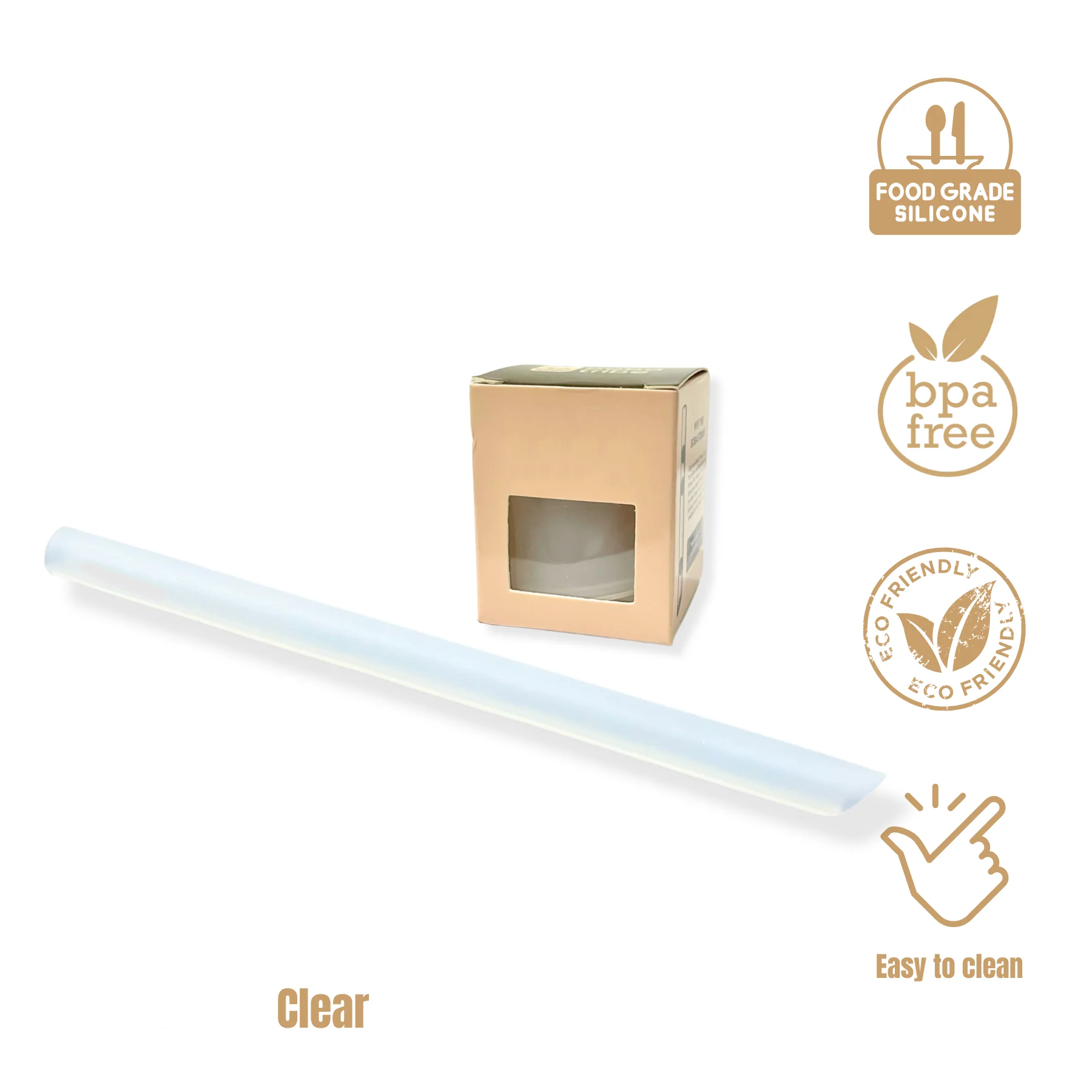 Reusable Pearl Milk Tea Straw - Portable Collapsible Design, Eco-Friendly, Leak-Proof
