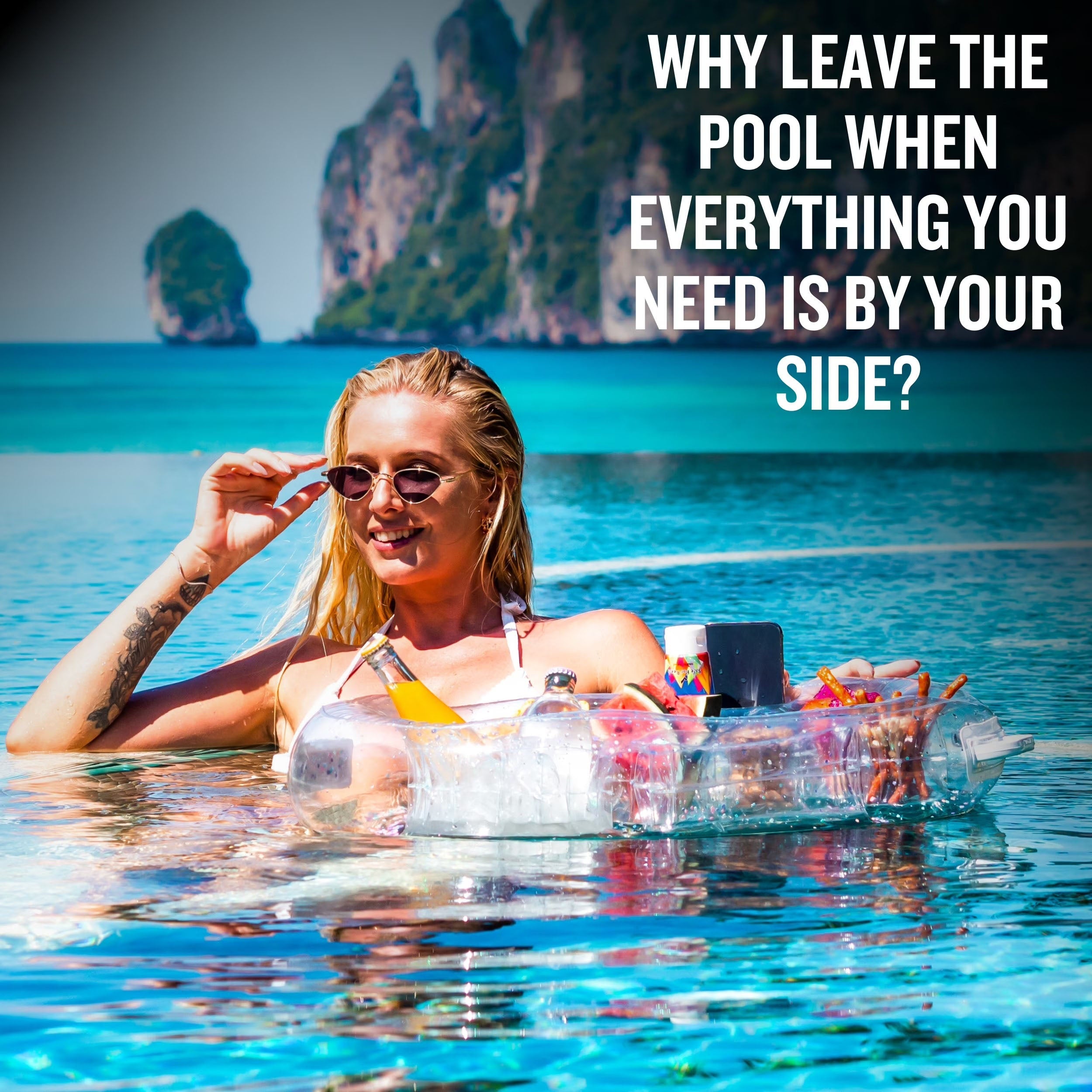 Inflatable Pool & Hot Tub Floating Drink Holder