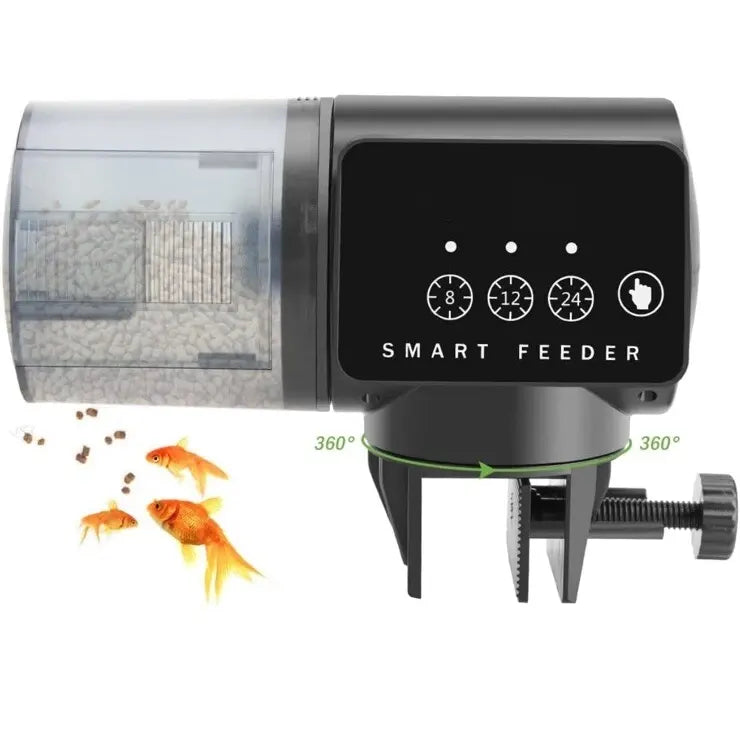 Automatic Fish Feeder for Aquarium – Timer-Controlled Food Dispenser with Adjustable Volume