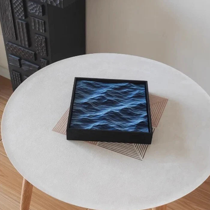 Ocean Plaster Decorative Ornament – Coastal Desktop & Sideboard Art