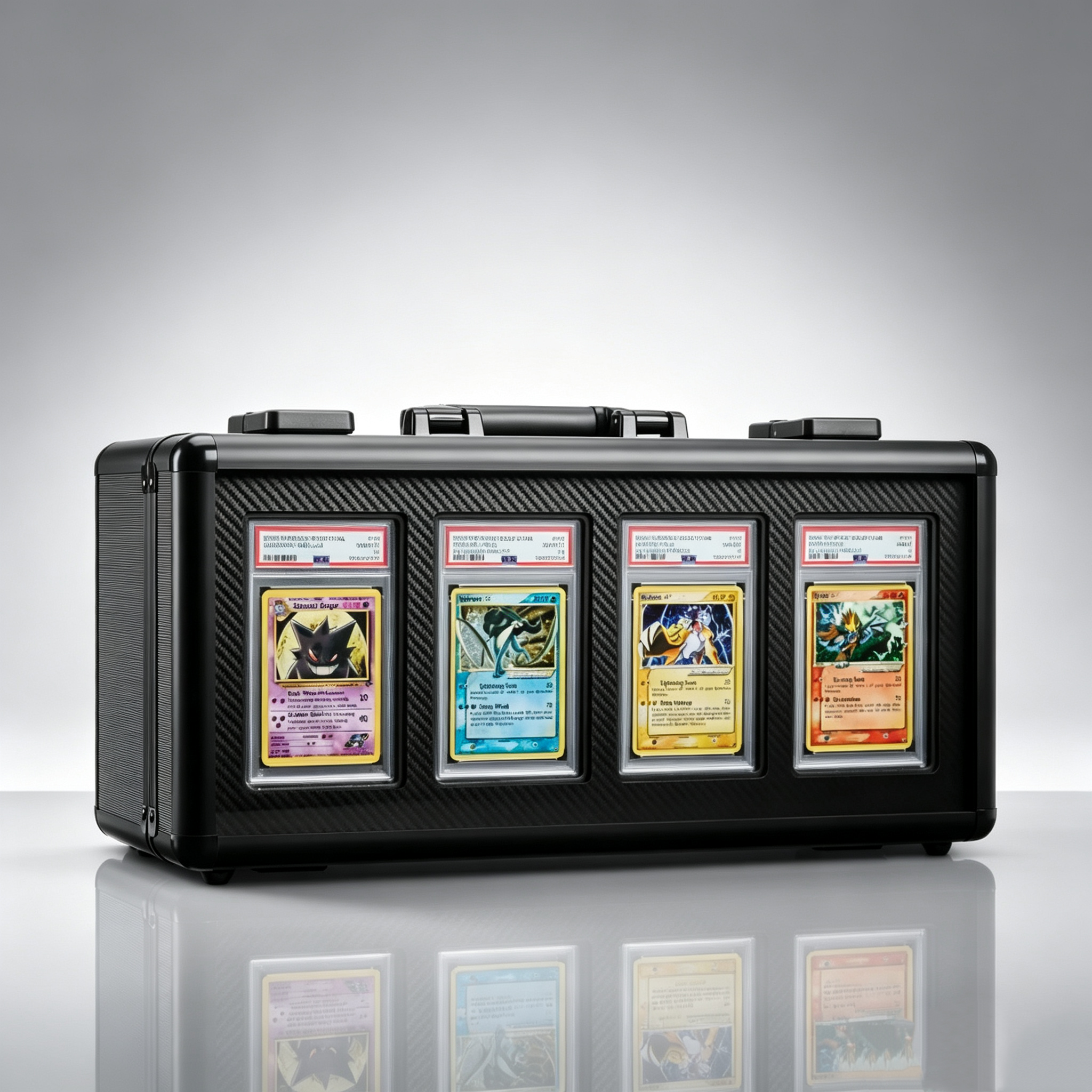 Premium 4-Row Trading Card Storage & Display Case