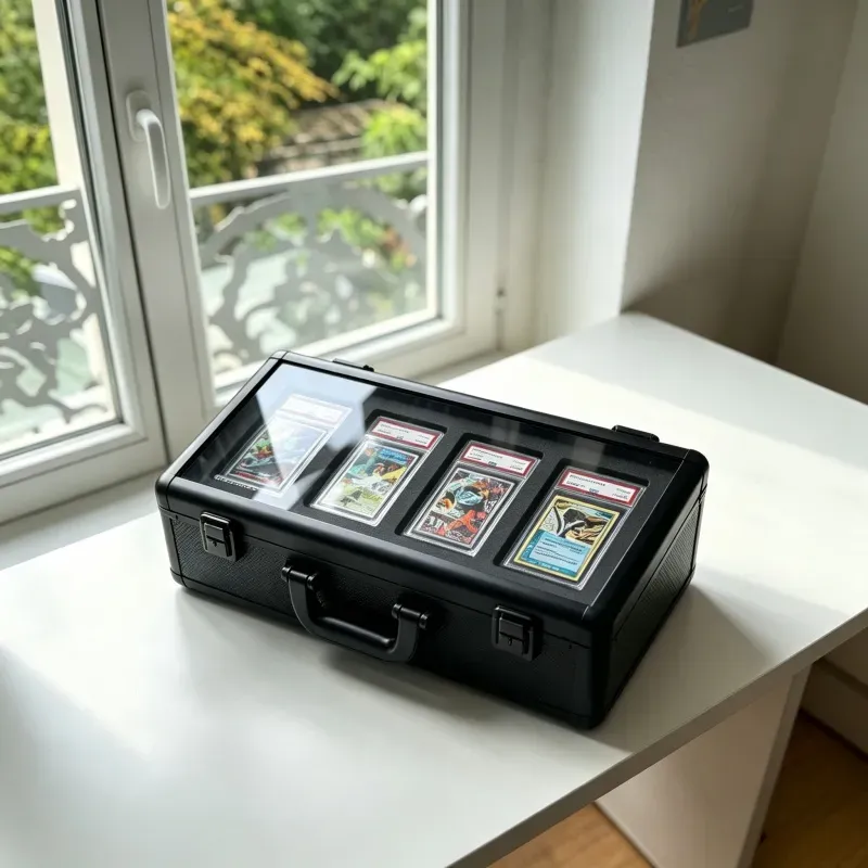 Premium 4-Row Trading Card Storage & Display Case