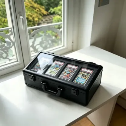 Premium 4-Row Trading Card Storage & Display Case