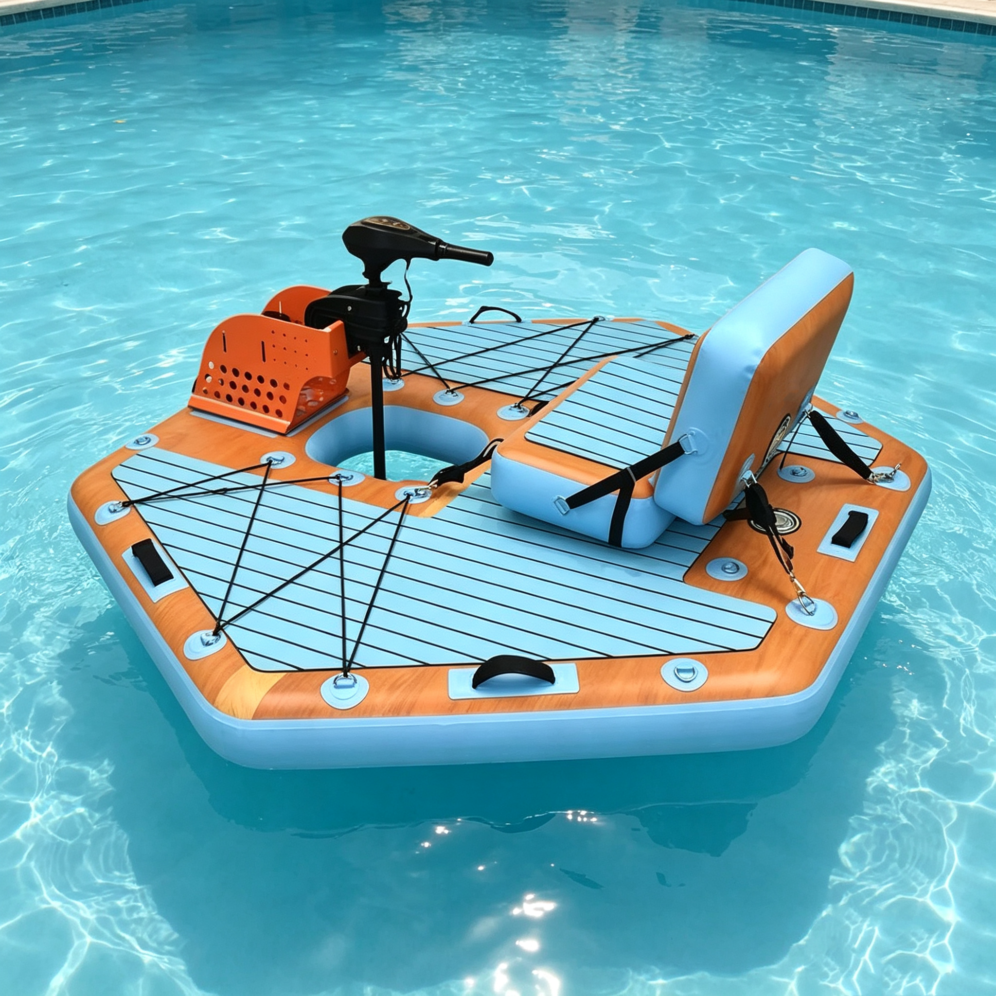 Inflatable Hexagon Mini Electric Boat