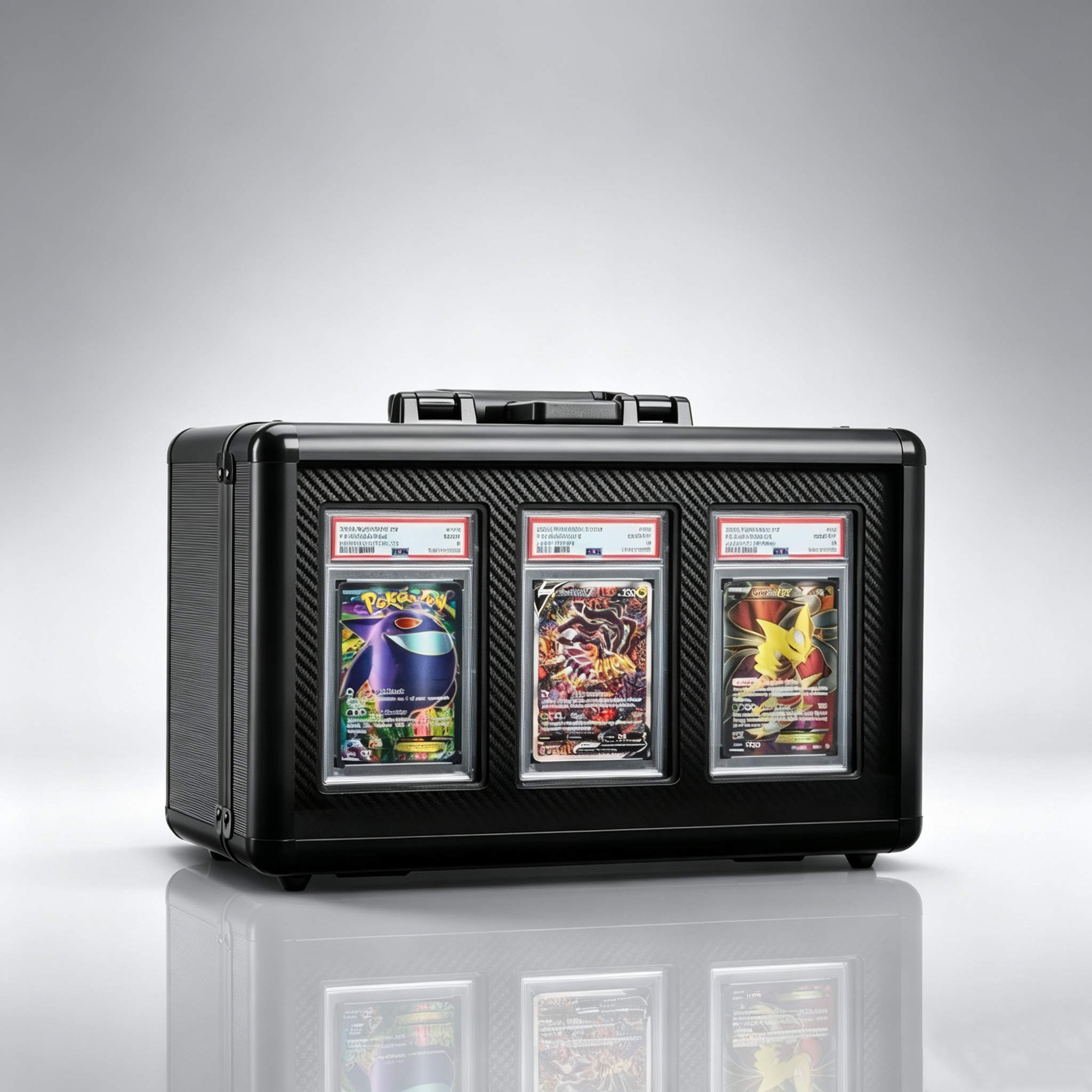 Premium 4-Row Trading Card Storage & Display Case