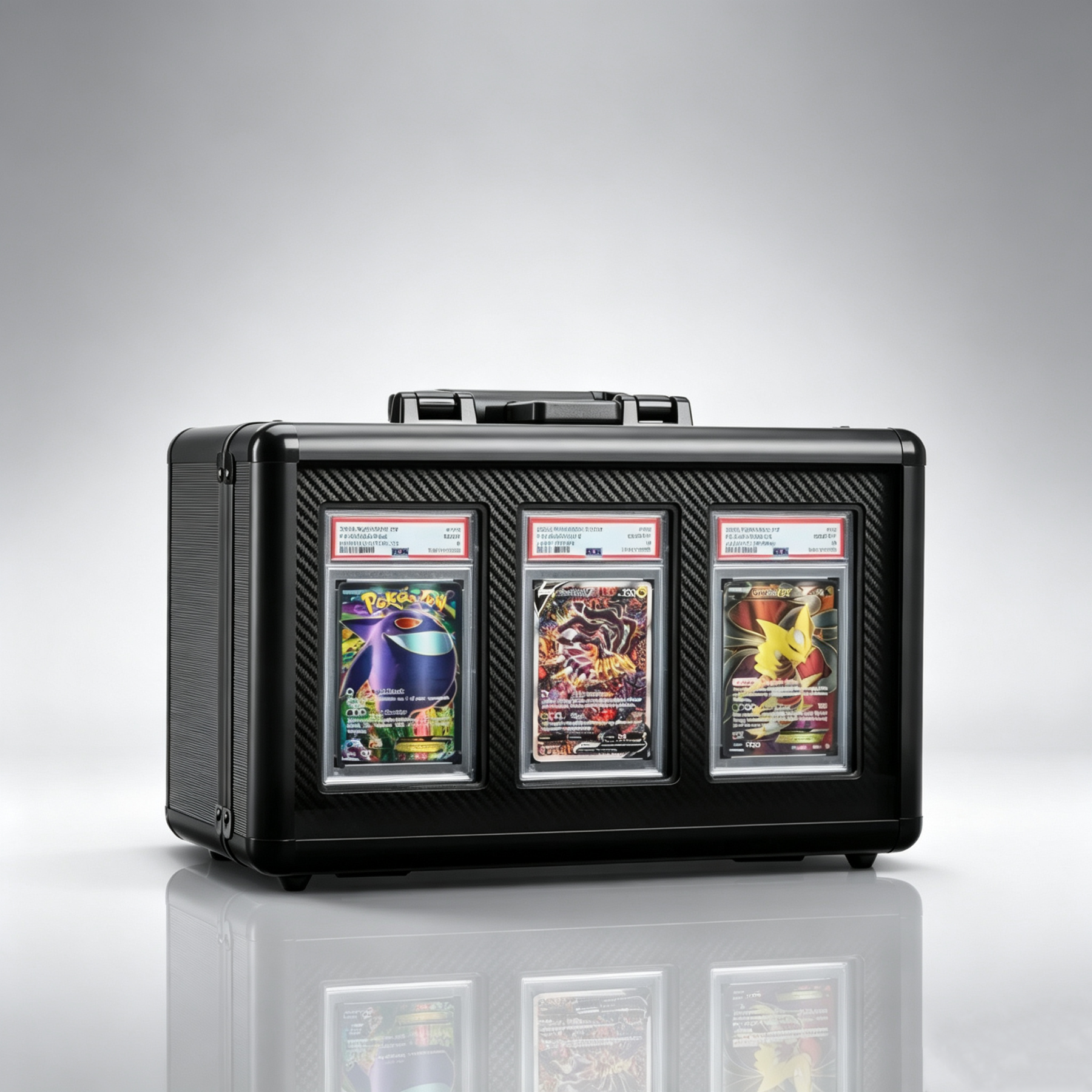 Premium 4-Row Trading Card Storage & Display Case