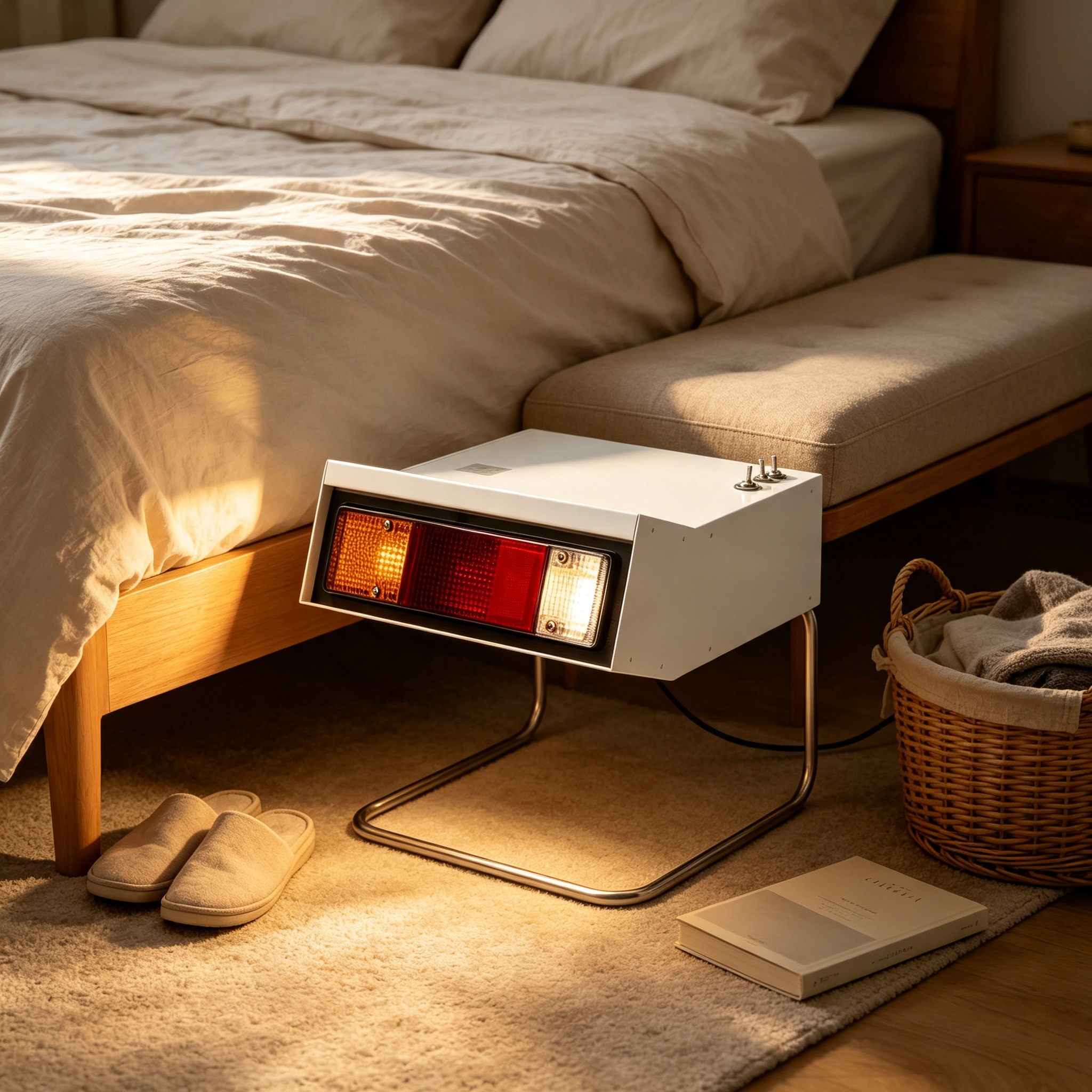 Vintage car side table in a home interior