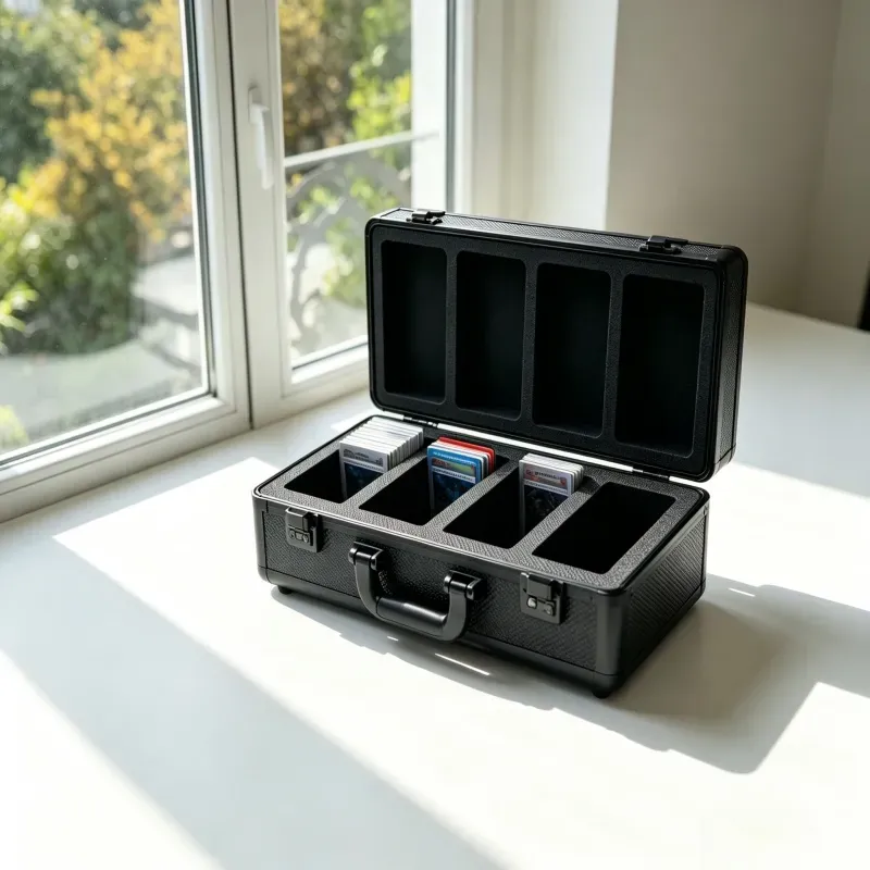 Premium 4-Row Trading Card Storage & Display Case
