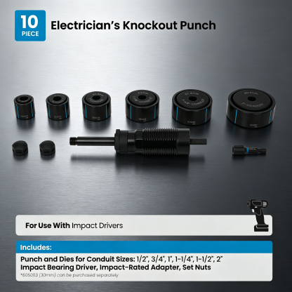 10-Piece Knockout Punch Die Set