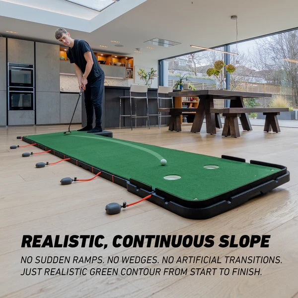 Adjustable Golf Putting Mat – Realistic Breaks Up to 10ft with Ball Return