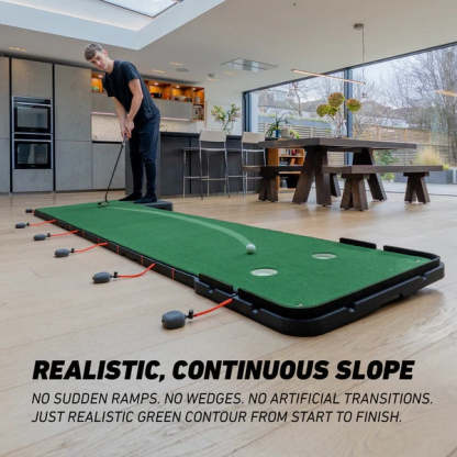 Adjustable Golf Putting Mat – Realistic Breaks Up to 10ft with Ball Return
