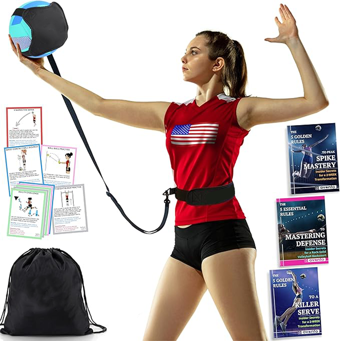 Four types of single-player volleyball training aids