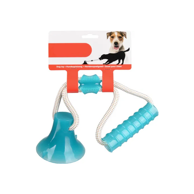 Puppy toy with suction cup handle