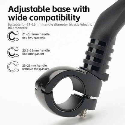 Bicycle Rearview Mirror – 360° Adjustable, Fits 21-26mm Handlebars