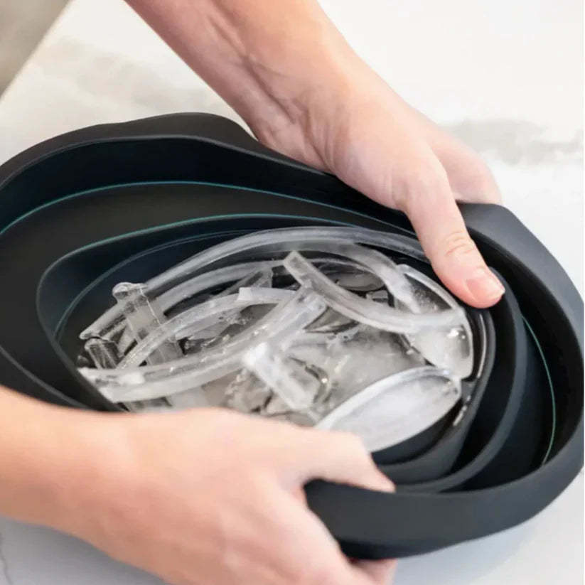 Collapsible Silicone Facial Ice Bowl – Built-in Ice Tray for Skincare, Acne Relief, and Face Tightening