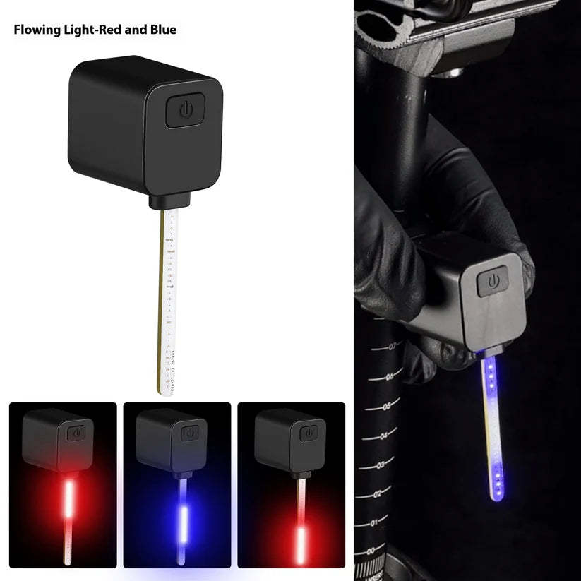 Bicycle taillight, running water plug light, night riding safety indicator
