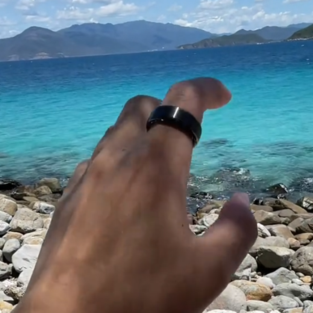 Bluetooth smart ring with charging case