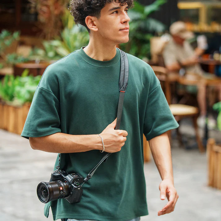 V2 Quick Magnetic Buckle Camera Strap – DSLR/Mirrorless Camera Sling, Nylon & Full-Grain Leather