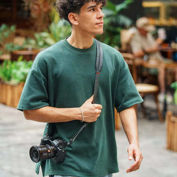 V2 Quick Magnetic Buckle Camera Strap – DSLR/Mirrorless Camera Sling, Nylon & Full-Grain Leather