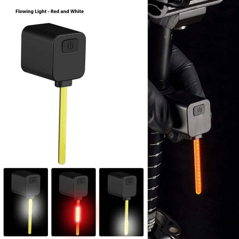 Bicycle taillight, running water plug light, night riding safety indicator