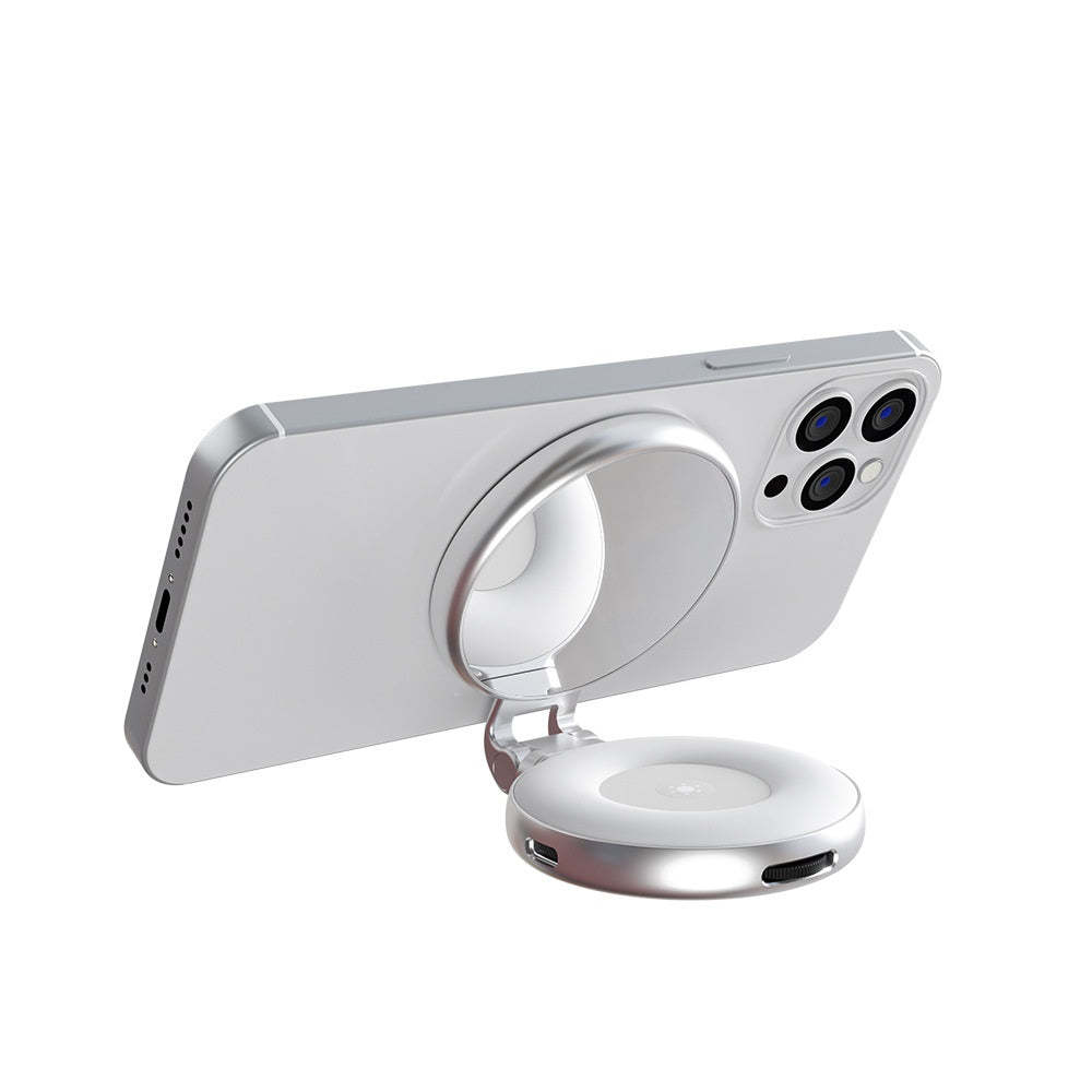 Foldable magnetic beauty fill light for mobile phones