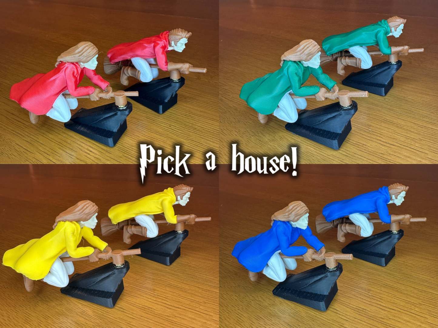 Witch and Wizard Broomstick Dashboard Drift Ornaments - Fantasy Car Decoration