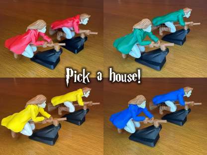 Witch and Wizard Broomstick Dashboard Drift Ornaments - Fantasy Car Decoration