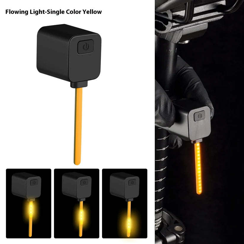 Bicycle taillight, running water plug light, night riding safety indicator