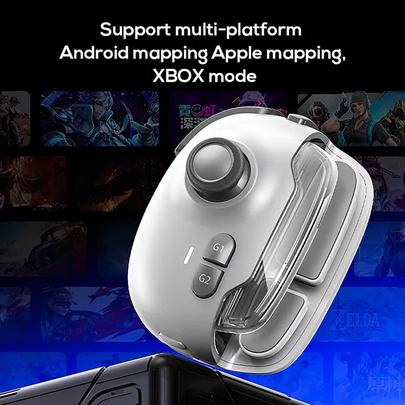 Gaming Controller Grip – Bluetooth Mobile Game Handle, Battery-Powered