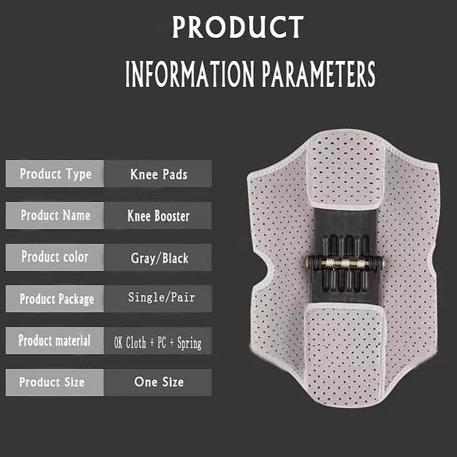 Joint Power Support Knee Brace, with 4 Springs, Ergonomic Knee Stability Pad, Adjustable for Pain Relief
