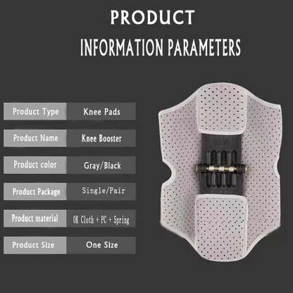 Joint Power Support Knee Brace, with 4 Springs, Ergonomic Knee Stability Pad, Adjustable for Pain Relief