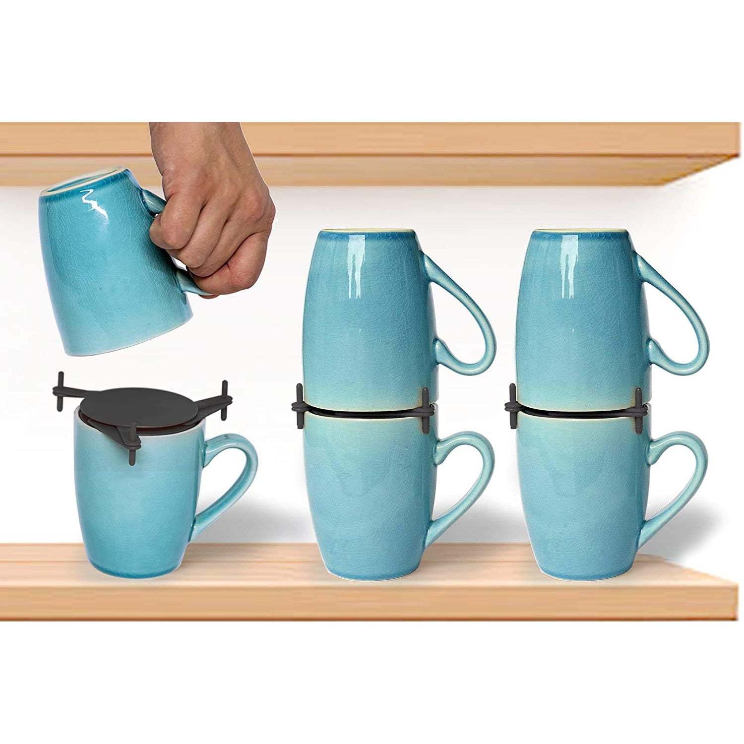 Coffee Cup Organizer | Expandable Stackable Tea and Coffee Cup Storage