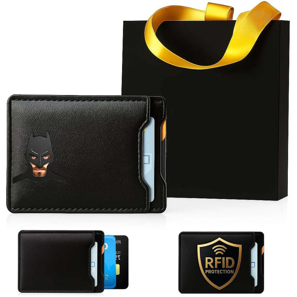 Leather Bat Wallet – Bifold Superhero Mask Design
